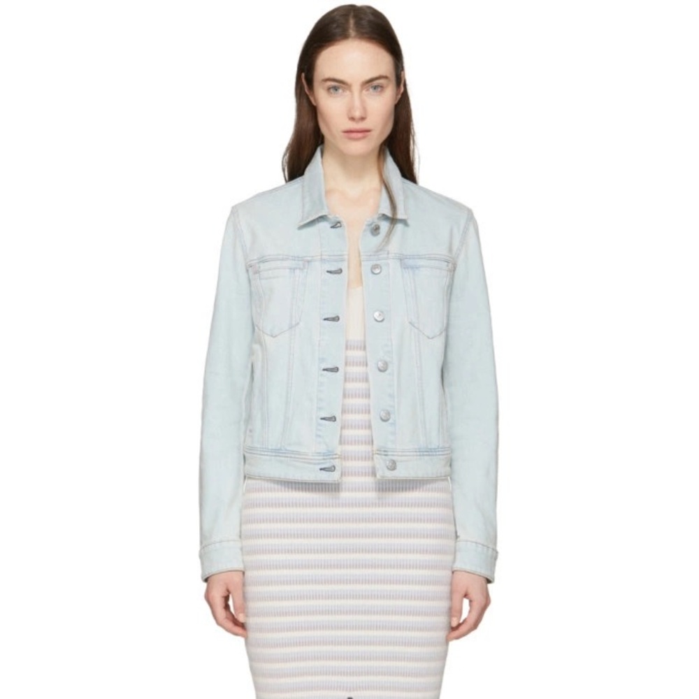 Acne Studios Blä Konst Cliff Denim Jacket in Light Blue Size 34
